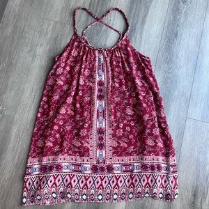 Hollister Women’s Boho Floral Print Short Dress Festival Summer Medium